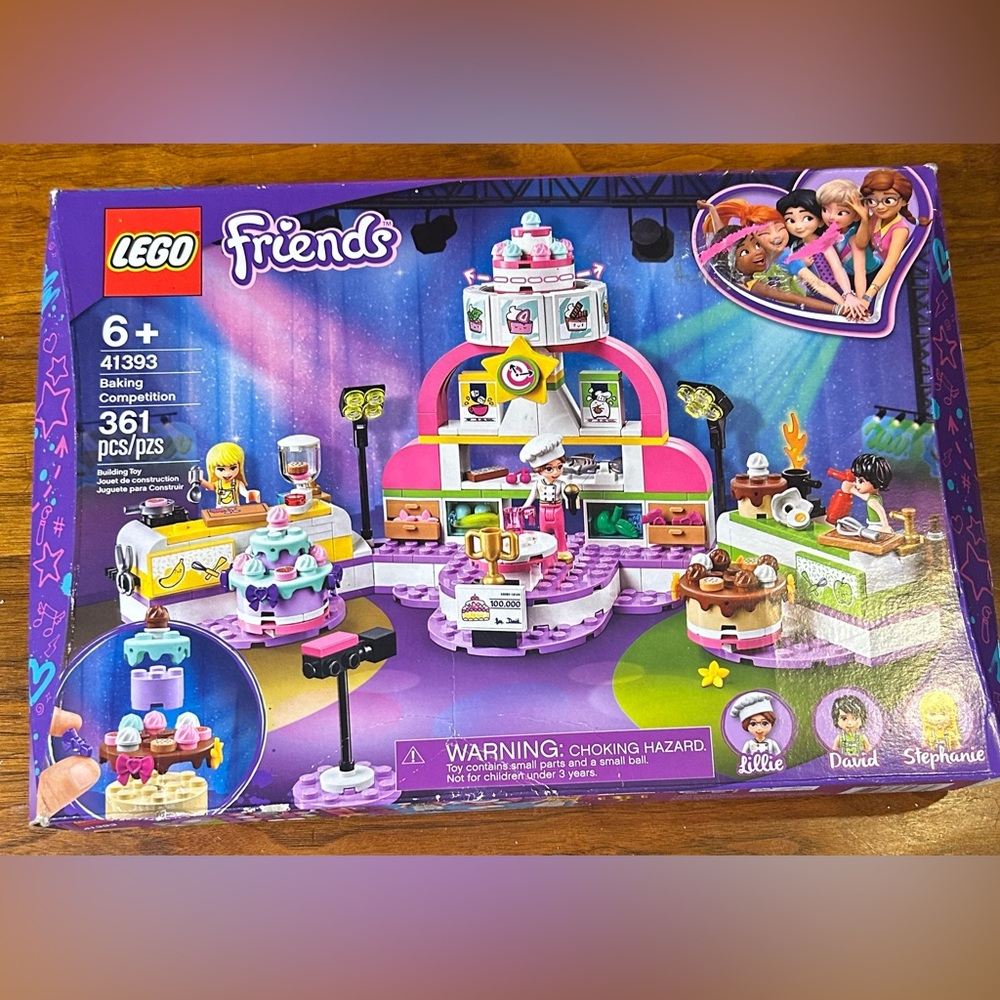 LEGO FRIENDS Set #41393 “Baking Competition” Complete w Box & Manual- Retired